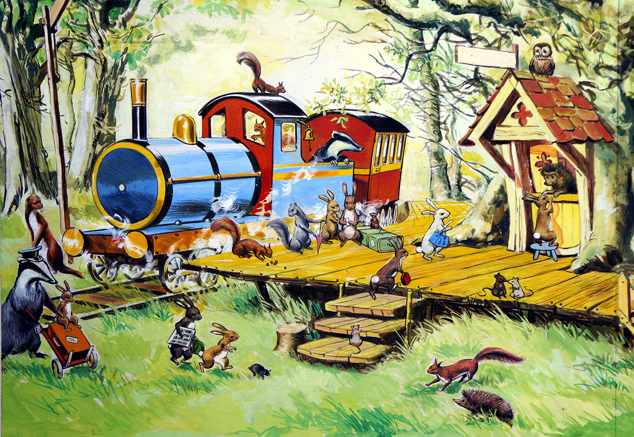 All Aboard - Forest Halt (Original) art by 20th Century at The Illustration Art Gallery