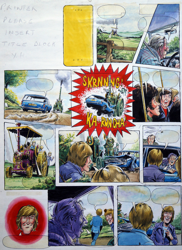 The Fenn Street Gang - The Steam Car Crash (Original) (Signed) by Graham Allen Art at The Illustration Art Gallery