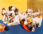 A Dog and her Puppies (Original Macmillan Poster) (Print)
