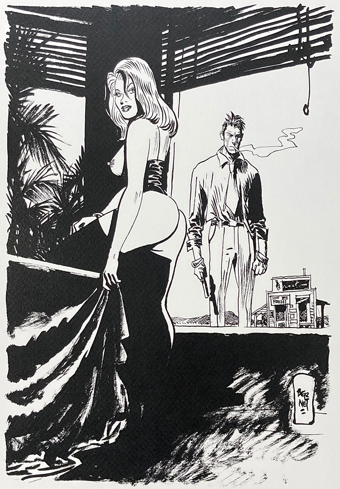 Return from The Bar (Limited Edition Print) art by Jordi Bernet Art at The Illustration Art Gallery