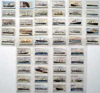 Complete Set of 50 'The Blue Riband Of The Atlantic' Ogden's Cigarette Cards (1929)