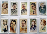 Full Set of 50 Cigarette Cards: Film Stars (1934)
