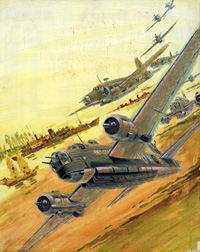 Battle Picture Library cover #514  'No-Hope Island' (Original) (Signed)