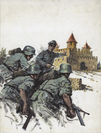 War Picture Library cover #1254  'Run For Your Life' (Original) (Signed)