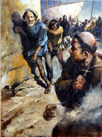 Unidentified Scene with Monk (Original)