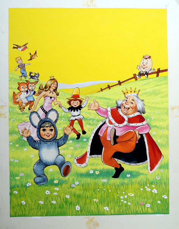 Hey Diddle Diddle - Old King Cole (Original) by John Donnelly Art at The Illustration Art Gallery
