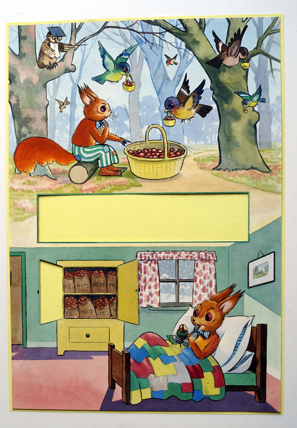 A Day In The Life Of A Squirrel (Original) by John Donnelly Art at The Illustration Art Gallery