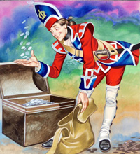 Three Soldiers: Counting Silver (Original)