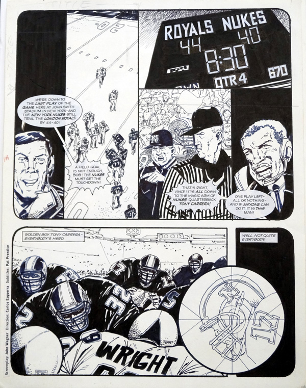 The Burning Man page 1 (Original) by Carlos Ezquerra Art at The Illustration Art Gallery
