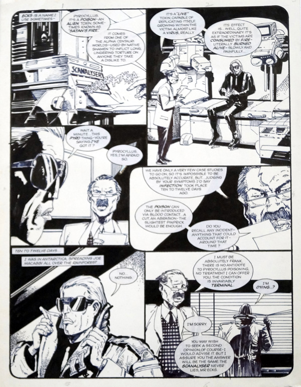 The Burning Man page 5 (Original) by Carlos Ezquerra Art at The Illustration Art Gallery