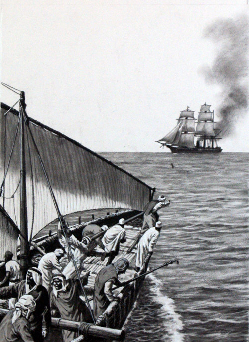 HMS Daphne in 1867 (Original) by Ronald Lampitt at The Illustration Art Gallery