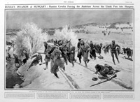 Russia's Invasion Of Hungary (original page from The Sphere 1915) (Print)