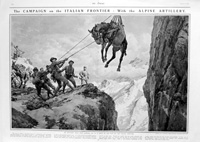 The Italian Frontier (original page from The Sphere 1915) (Print)