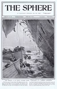 The Sinking of the Lusitania (original cover page from The Sphere 1915) (Print)