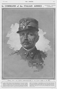 General Count Luigi Cadorna, Commander in Chief Italian Armies (original page Sphere 1915) (Print)