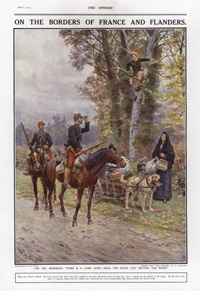 On the Borders of France and Flanders 1915 (original page from The Sphere 1915) (Print)