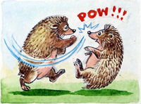 Hedgehog Fracas - Alice in Wonderland 53 (Original)