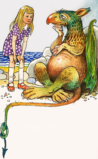 Alice Meets the Gryphon: Alice in Wonderland 57 (Original)