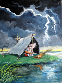 It Was A Dark And Stormy Night (Original) (Signed)