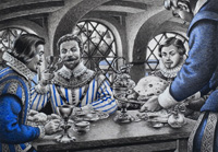 Francis Drake Aboard his Flagship (Original)