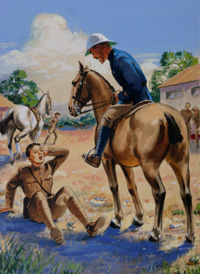 Dauntless Jock Falls from Horse (Original) (Signed)