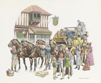 Pickwick Papers - Ready to Depart (Original) (Signed)