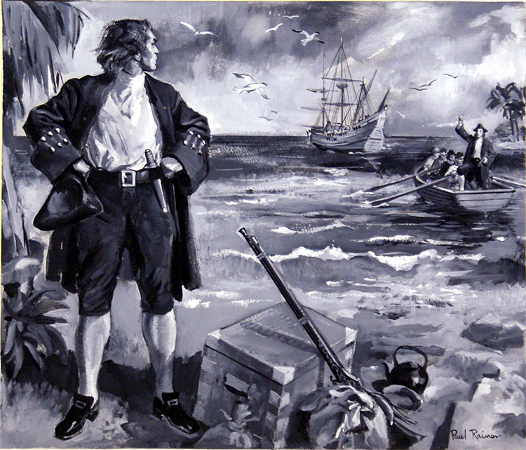 Alexander Selkirk: the Real Life Robinson Crusoe (Original) (Signed) by Paul Rainer Art at The Illustration Art Gallery