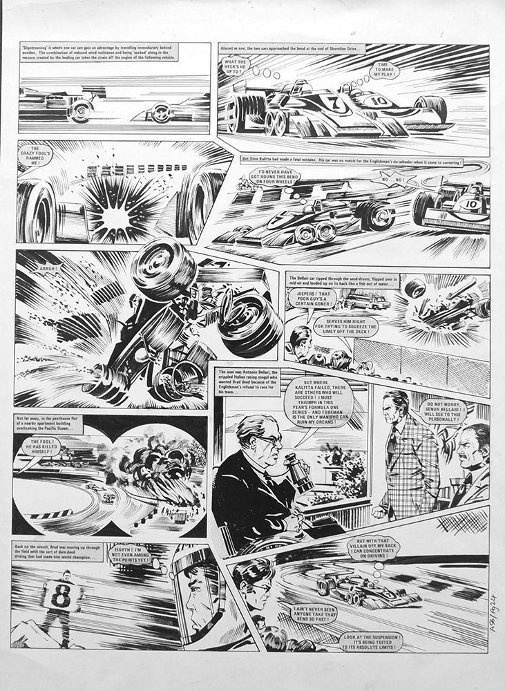 Roaring Wheels - Slipstreaming (TWO pages) (Originals) art by Kim Raymond Art at The Illustration Art Gallery