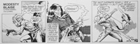 Modesty Blaise daily strip #8478 - Guido The Jinx: Modesty Strikes (Original) (Signed)