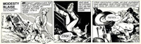 Modesty Blaise daily strip #7576 - Covered in Petrol (Original) (Signed)
