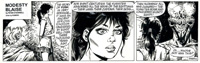Modesty Blaise daily strip #9329a - Modesty and her Mentor Lob (Original)