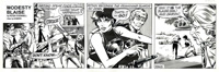 Modesty Blaise daily strip #9943 - Dropping Like Flies (Original)
