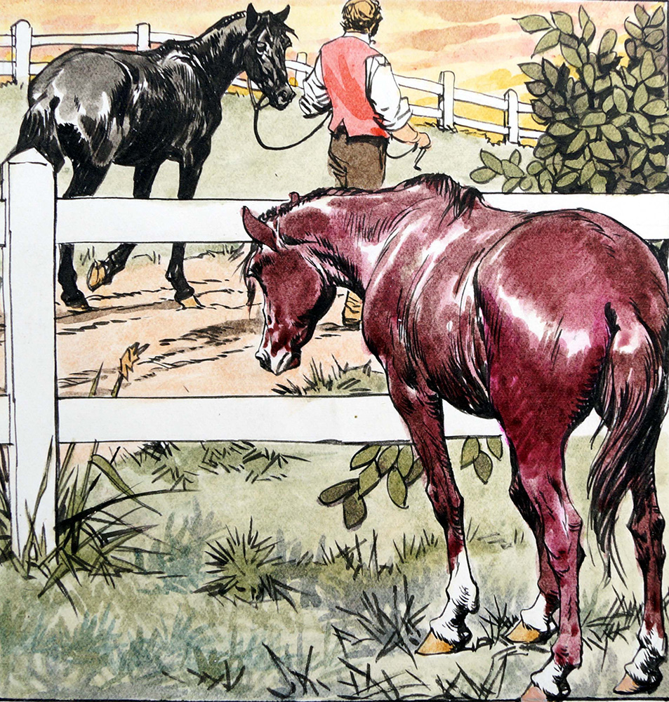 Black Beauty - Home On The Range (Original) art by Black Beauty (Carlos Roume) Art at The Illustration Art Gallery