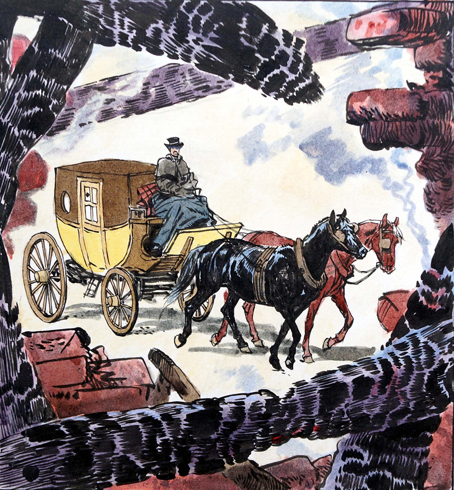 Black Beauty - Carriage (Original) art by Black Beauty (Carlos Roume) Art at The Illustration Art Gallery