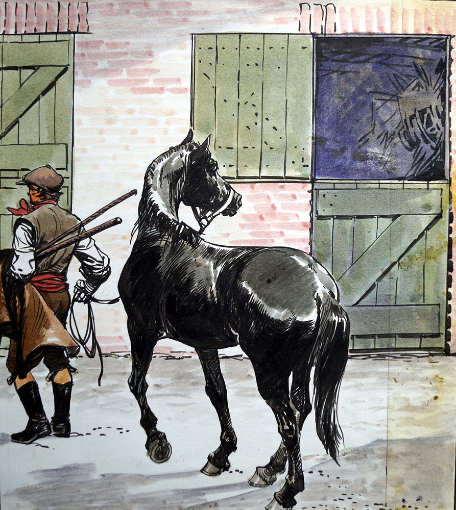 Black Beauty - Back To The Stable (Original) art by Black Beauty (Carlos Roume) Art at The Illustration Art Gallery