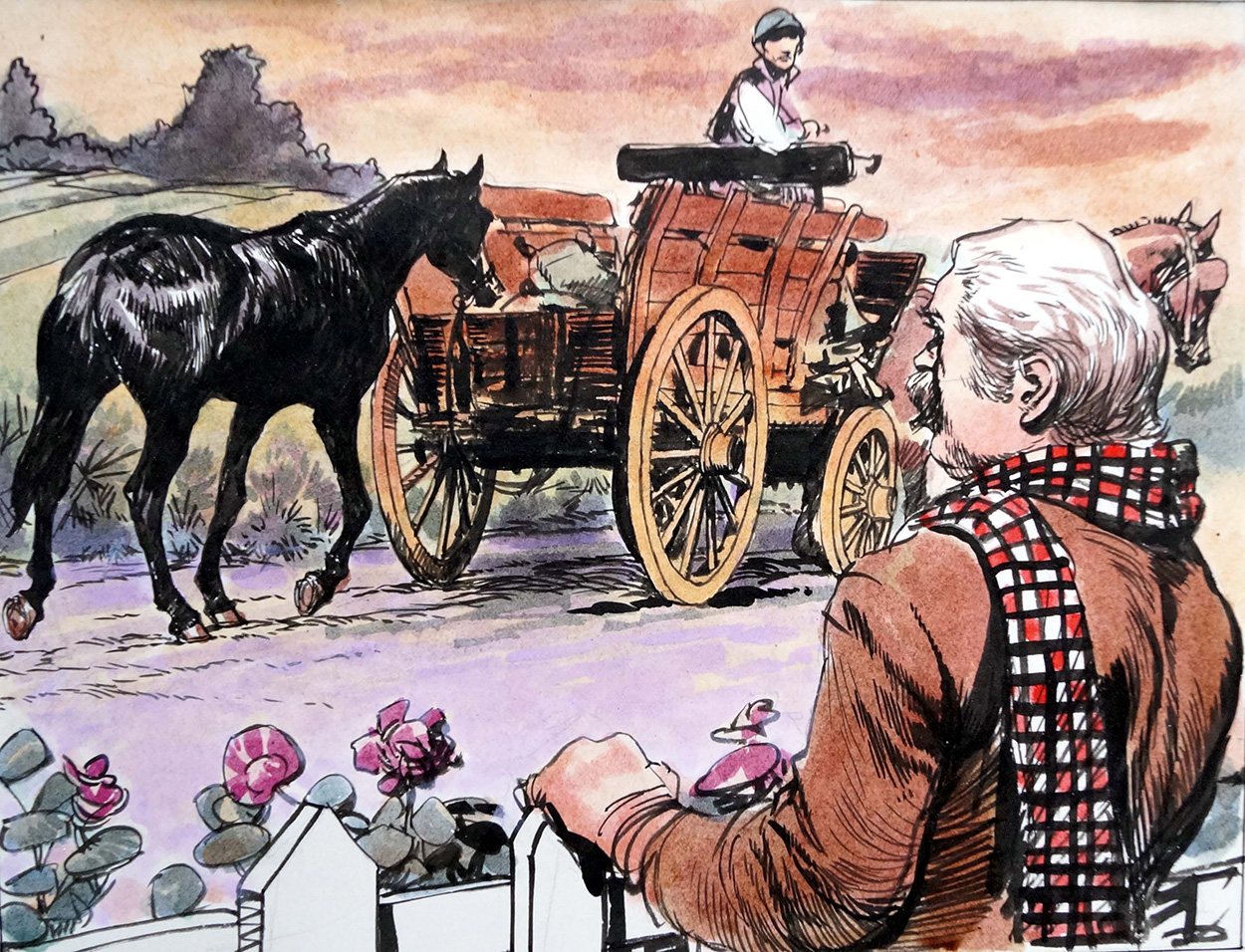 Black Beauty - A Passer-By (Original) art by Black Beauty (Carlos Roume) Art at The Illustration Art Gallery