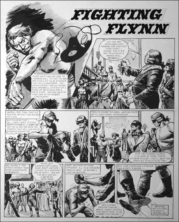 Fighting Flynn - Exposed (TWO pages) (Prints) by Carlos Roume Art at The Illustration Art Gallery