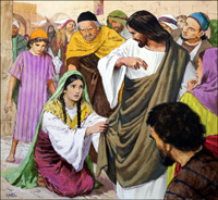 Miracle of the Bleeding Woman (Original) (Signed)