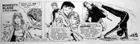 Modesty Blaise daily strip 4914 art by Patrick Wright